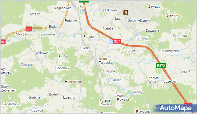 mapa Ruda Talubska, Ruda Talubska na mapie Targeo