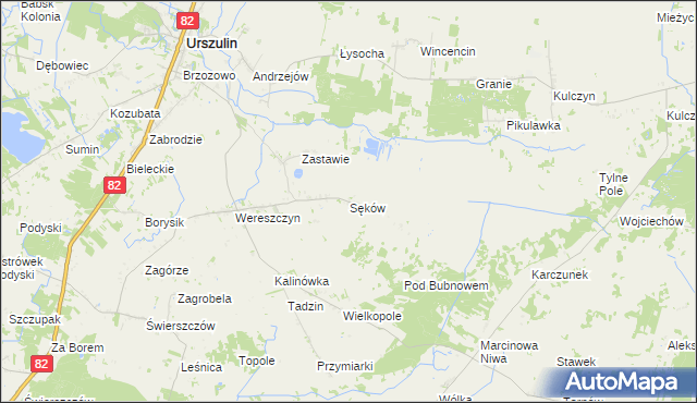 mapa Sęków, Sęków na mapie Targeo