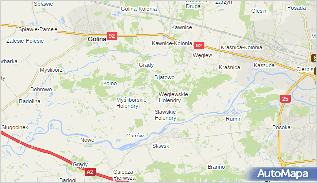 mapa Węglewskie Holendry, Węglewskie Holendry na mapie Targeo