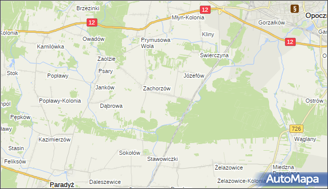 mapa Zachorzów-Kolonia, Zachorzów-Kolonia na mapie Targeo