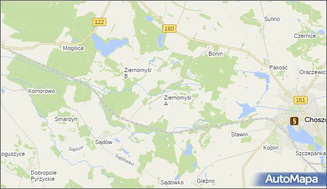 mapa Ziemomyśl A, Ziemomyśl A na mapie Targeo