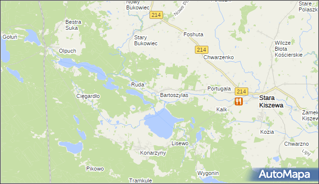 mapa Bartoszylas, Bartoszylas na mapie Targeo