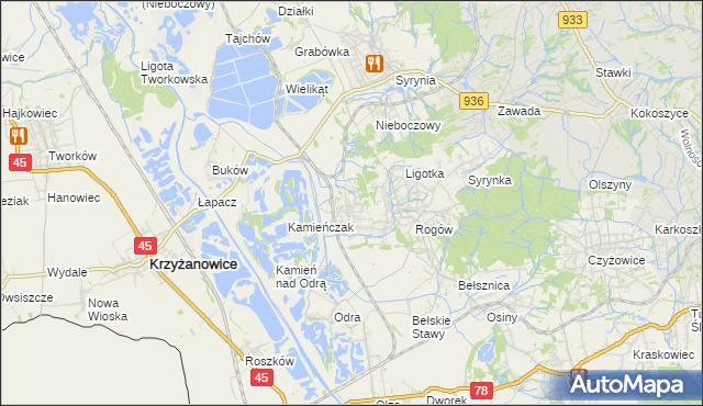 mapa Bluszczów, Bluszczów na mapie Targeo