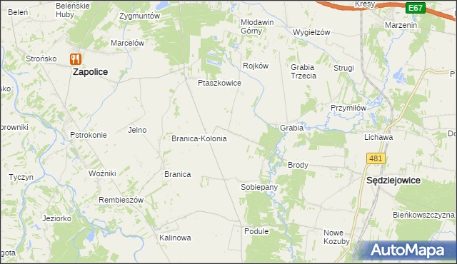 mapa Brzeski gmina Sędziejowice, Brzeski gmina Sędziejowice na mapie Targeo