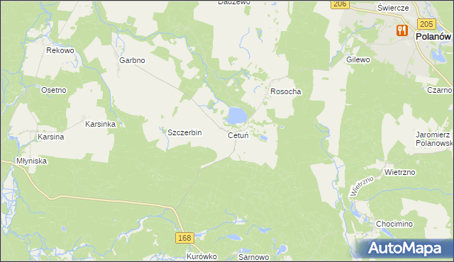 mapa Cetuń, Cetuń na mapie Targeo