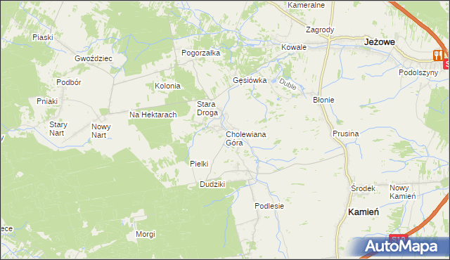 mapa Cholewiana Góra, Cholewiana Góra na mapie Targeo