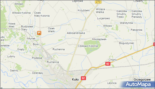 mapa Czołowo-Kolonia, Czołowo-Kolonia na mapie Targeo