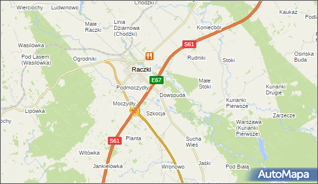 mapa Dowspuda, Dowspuda na mapie Targeo