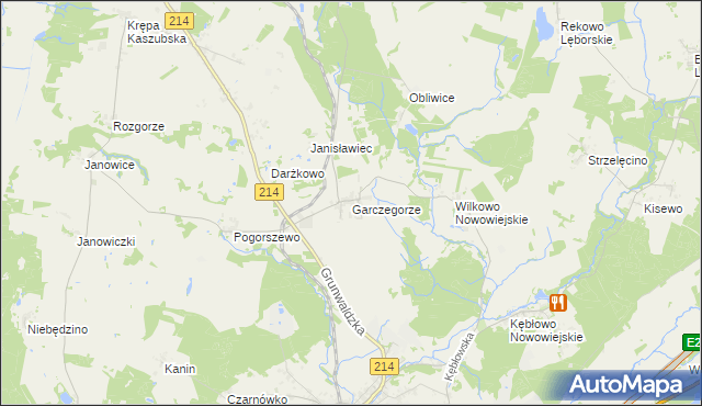 mapa Garczegorze, Garczegorze na mapie Targeo
