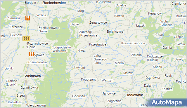 mapa Góra Świętego Jana, Góra Świętego Jana na mapie Targeo