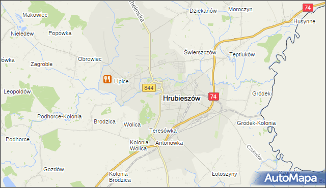 mapa Hrubieszów, Hrubieszów na mapie Targeo