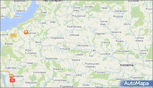 mapa Janczowa, Janczowa na mapie Targeo