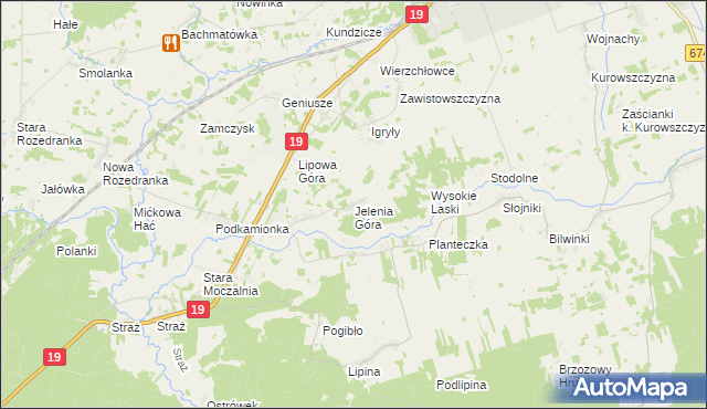 mapa Jelenia Góra gmina Sokółka, Jelenia Góra gmina Sokółka na mapie Targeo