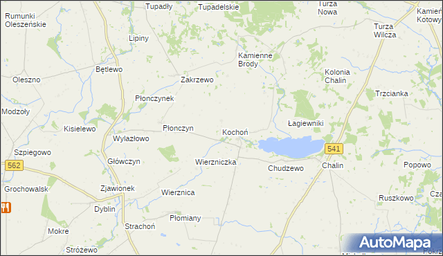 mapa Kochoń, Kochoń na mapie Targeo
