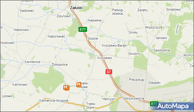 mapa Kroczewo, Kroczewo na mapie Targeo