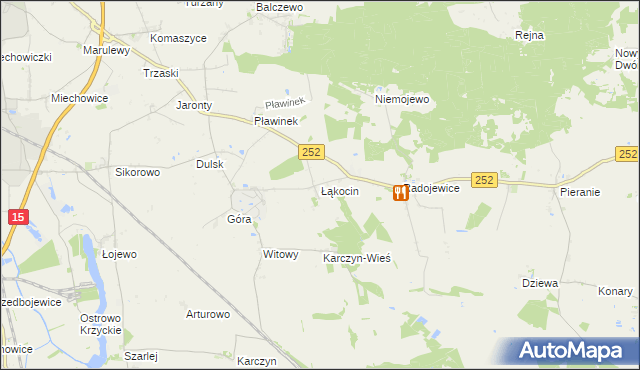 mapa Łąkocin, Łąkocin na mapie Targeo