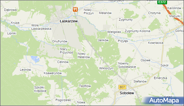 mapa Leokadia, Leokadia na mapie Targeo