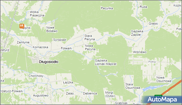mapa Lipniak-Majorat, Lipniak-Majorat na mapie Targeo