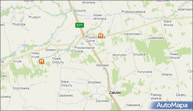 mapa Michałówek gmina Załuski, Michałówek gmina Załuski na mapie Targeo