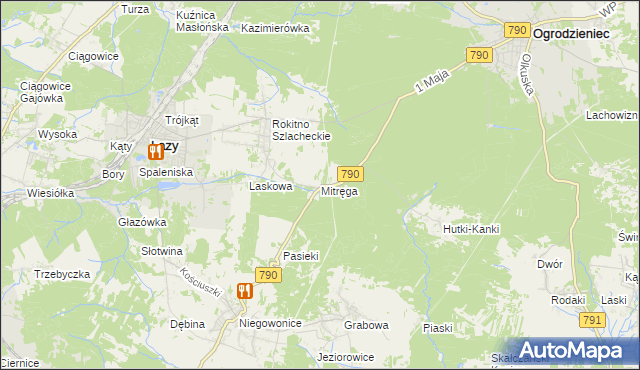 mapa Mitręga, Mitręga na mapie Targeo