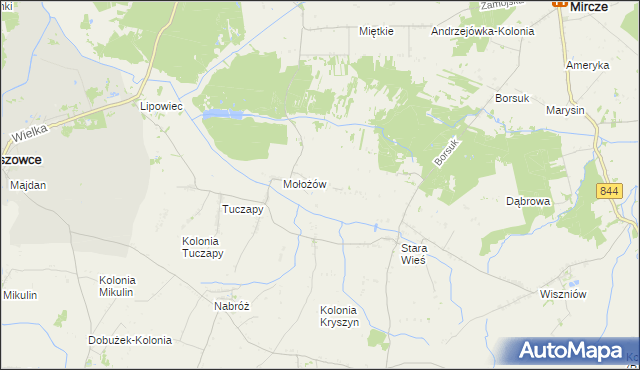 mapa Mołożów-Kolonia, Mołożów-Kolonia na mapie Targeo