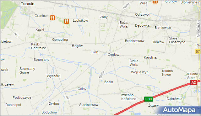 mapa Murowaniec gmina Baranów, Murowaniec gmina Baranów na mapie Targeo