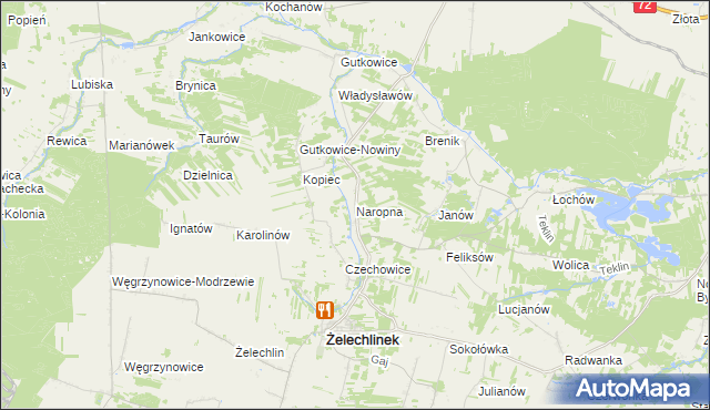 mapa Naropna, Naropna na mapie Targeo