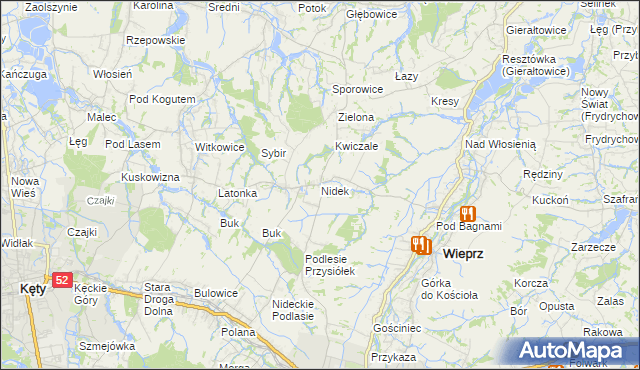 mapa Nidek, Nidek na mapie Targeo