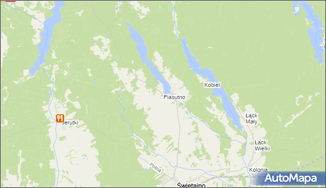 mapa Piasutno, Piasutno na mapie Targeo