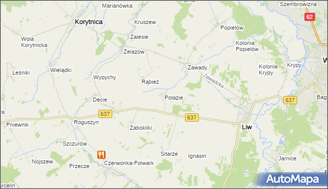 mapa Połazie, Połazie na mapie Targeo