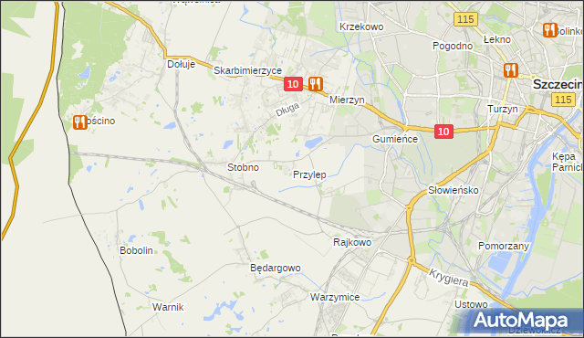 mapa Przylep, Przylep na mapie Targeo
