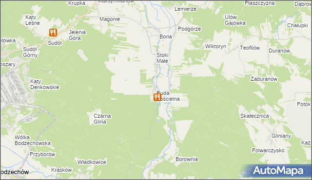 mapa Ruda Kościelna, Ruda Kościelna na mapie Targeo