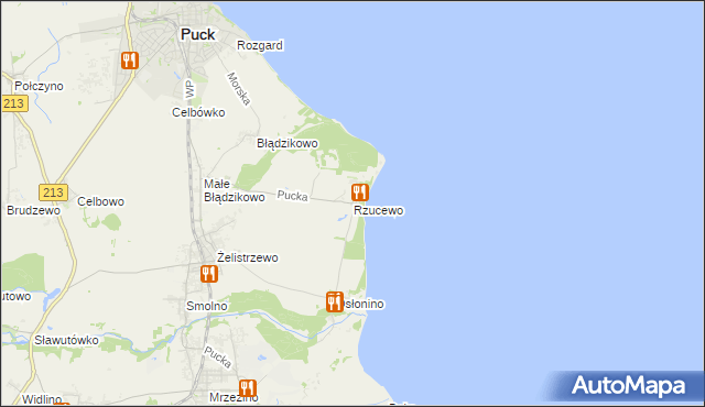 mapa Rzucewo, Rzucewo na mapie Targeo