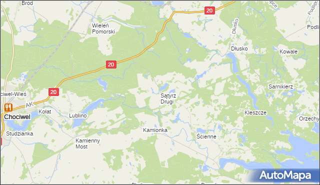 mapa Sątyrz Drugi, Sątyrz Drugi na mapie Targeo