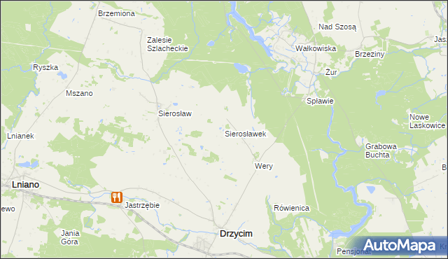 mapa Sierosławek, Sierosławek na mapie Targeo