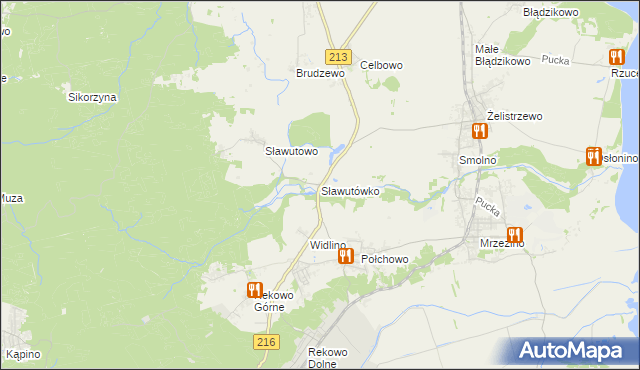 mapa Sławutówko, Sławutówko na mapie Targeo