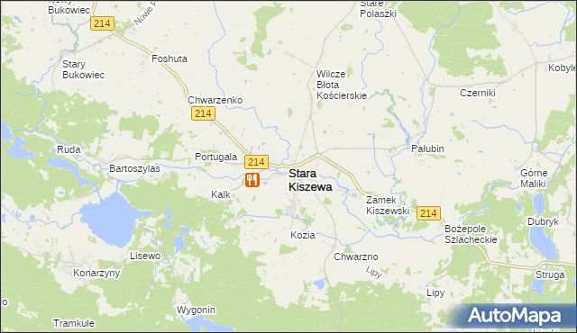 mapa Stara Kiszewa, Stara Kiszewa na mapie Targeo