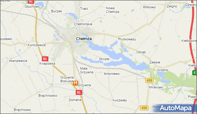 mapa Strużal, Strużal na mapie Targeo