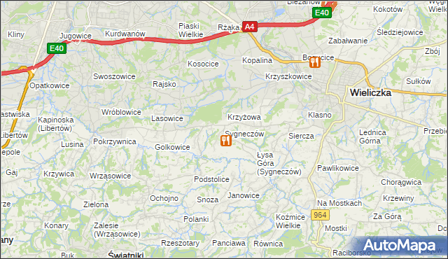 mapa Sygneczów, Sygneczów na mapie Targeo