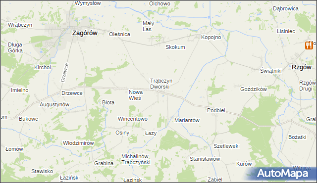 mapa Trąbczyn, Trąbczyn na mapie Targeo