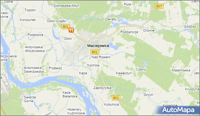 mapa Uchacze, Uchacze na mapie Targeo