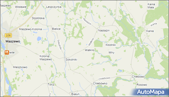 mapa Wałkno, Wałkno na mapie Targeo