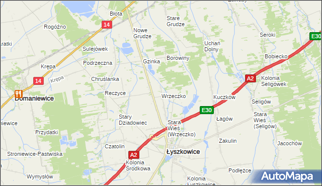 mapa Wrzeczko, Wrzeczko na mapie Targeo