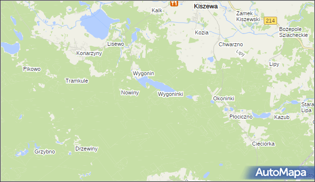 mapa Wygoninki, Wygoninki na mapie Targeo
