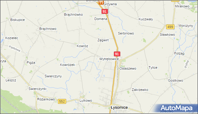 mapa Wytrębowice, Wytrębowice na mapie Targeo