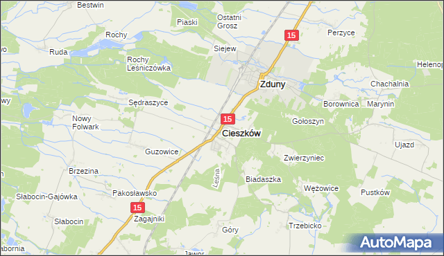 mapa Cieszków, Cieszków na mapie Targeo