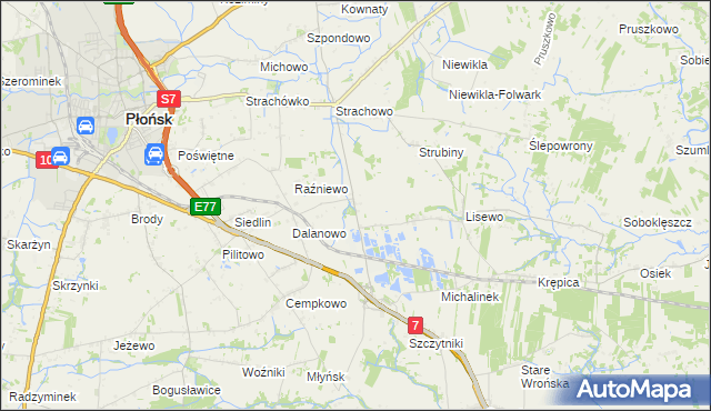 mapa Dalanówek, Dalanówek na mapie Targeo