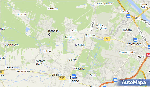 mapa Klaudyn, Klaudyn na mapie Targeo