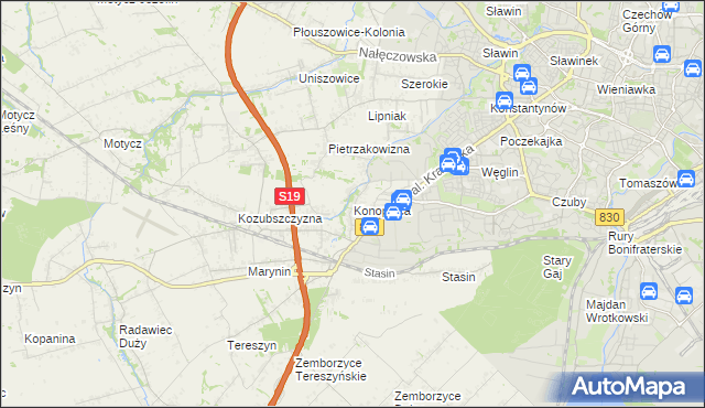 mapa Konopnica powiat lubelski, Konopnica powiat lubelski na mapie Targeo