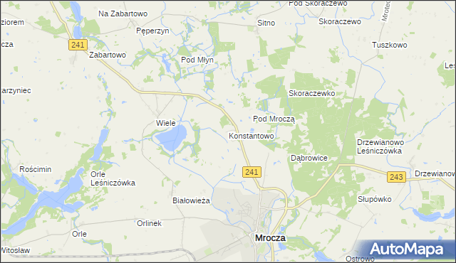 mapa Konstantowo gmina Mrocza, Konstantowo gmina Mrocza na mapie Targeo